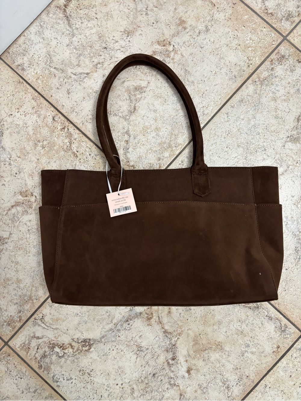 Brown Suede Tote Bag - Women Bags